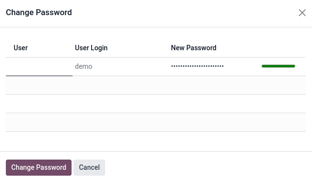 Change a user's password on LeanSoft.
