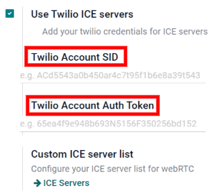 Kích hoạt tùy chọn "Use Twilio ICE servers" trong Cài đặt Chung của LeanSoft.