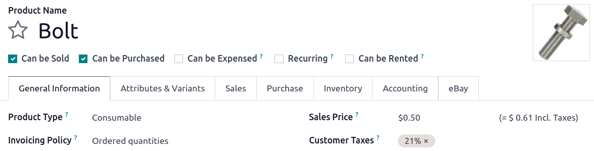 LeanSoft fills out the Tax field automatically according to the Default Taxes