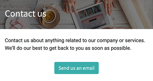 Trang Liên hệ chúng tôi sử dụng email