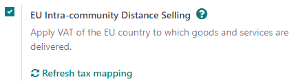 EU intra-community Distance Selling feature in LeanSoft Accounting settings