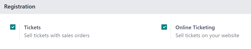View of the settings page for LeanSoft Events.