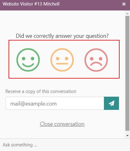 View of the chat window from a user's side for LeanSoft Live Chat.