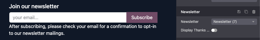 Newsletter sign-up form on LeanSoft website footer.
