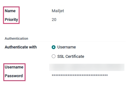 LeanSoft outgoing email server settings.