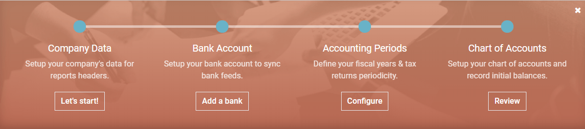Băng thông hướng dẫn từng bước trong Kế toán LeanSoft