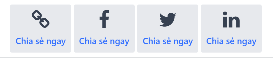 Các biểu tượng chia sẻ khác nhau xuất hiện cho mỗi công việc.