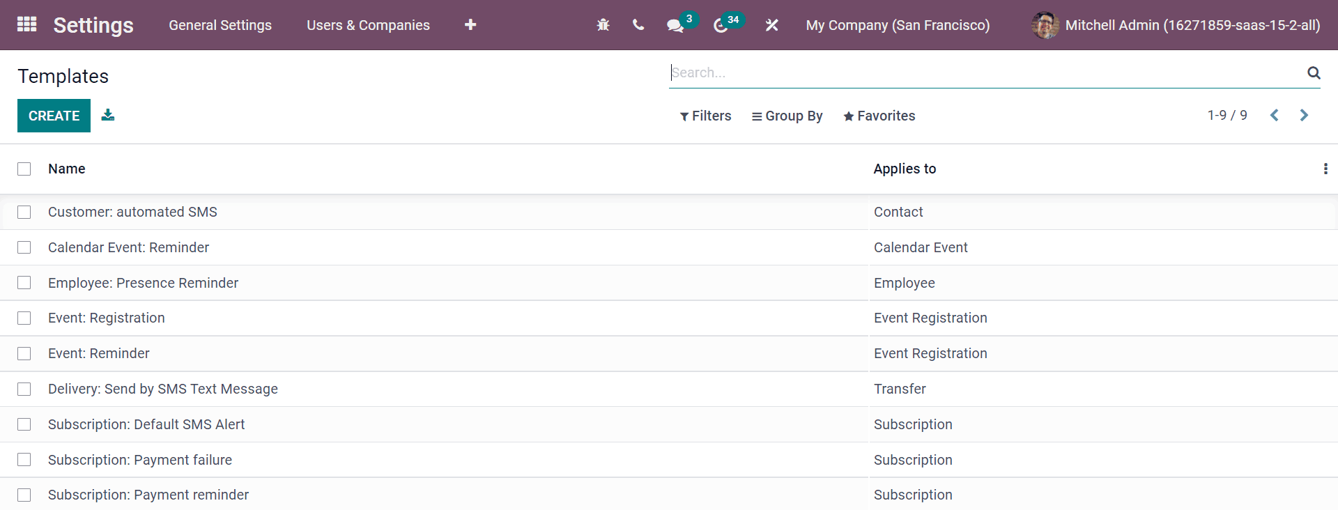 The SMS Templates page in LeanSoft is available after enabling developer mode in the General Settings
