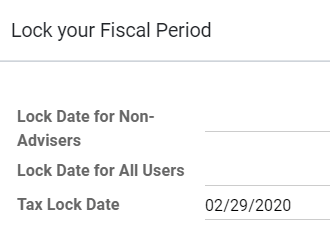 Lock your tax for a specific period in LeanSoft Accounting