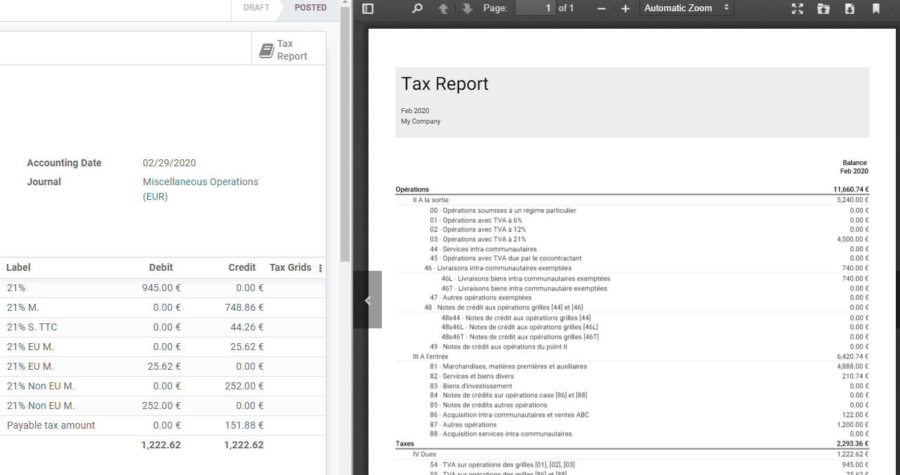 download the PDF with your Tax Report in LeanSoft Accounting