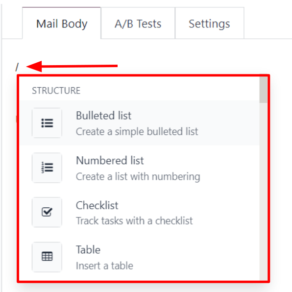 Xem trình chỉnh sửa văn bản phong phú trong ứng dụng LeanSoft Email Marketing.