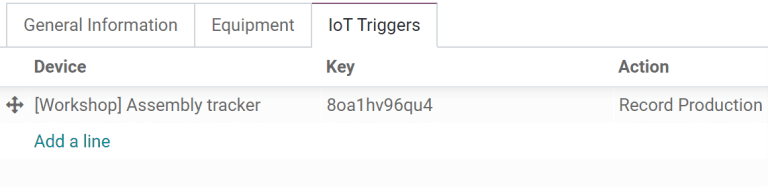 Tab Kích Hoạt IoT của biểu mẫu trung tâm làm việc.